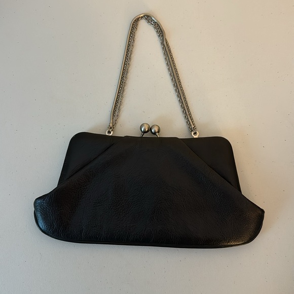 HOBO Kisslock Triple Chain Leather Bag in Black - Picture 2 of 6